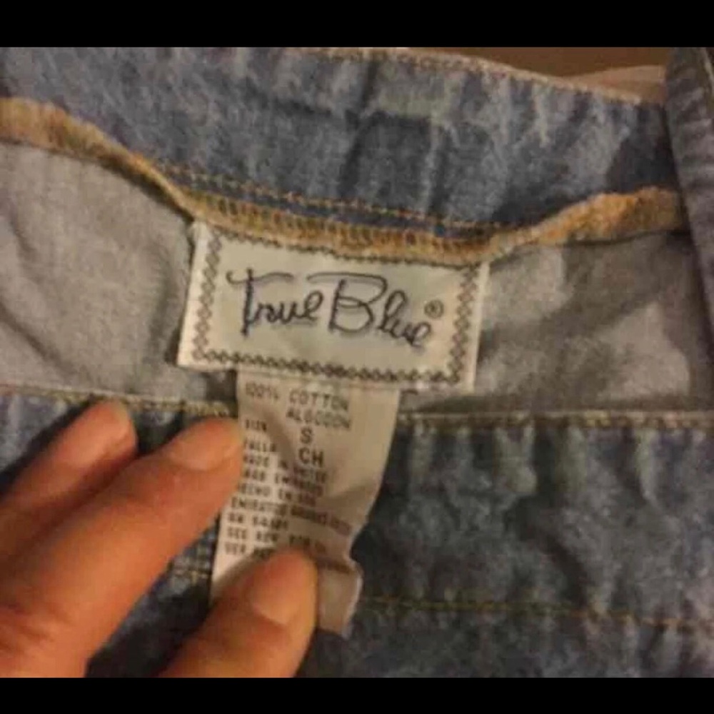 Vintage True Blue Small skirt overalls